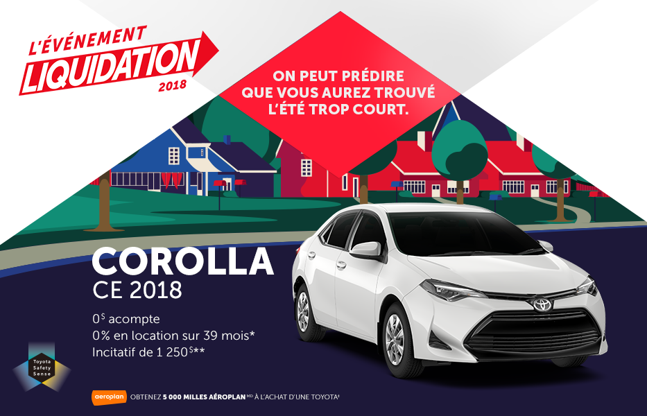 Corolla septembre 2018