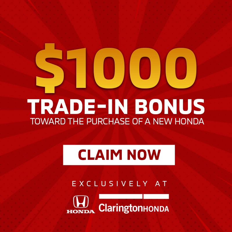 Trade in your vehicle at Clarington Honda