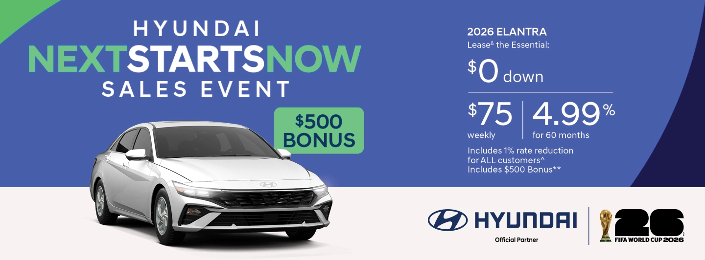 Next Starts Now Sales Event - Elantra