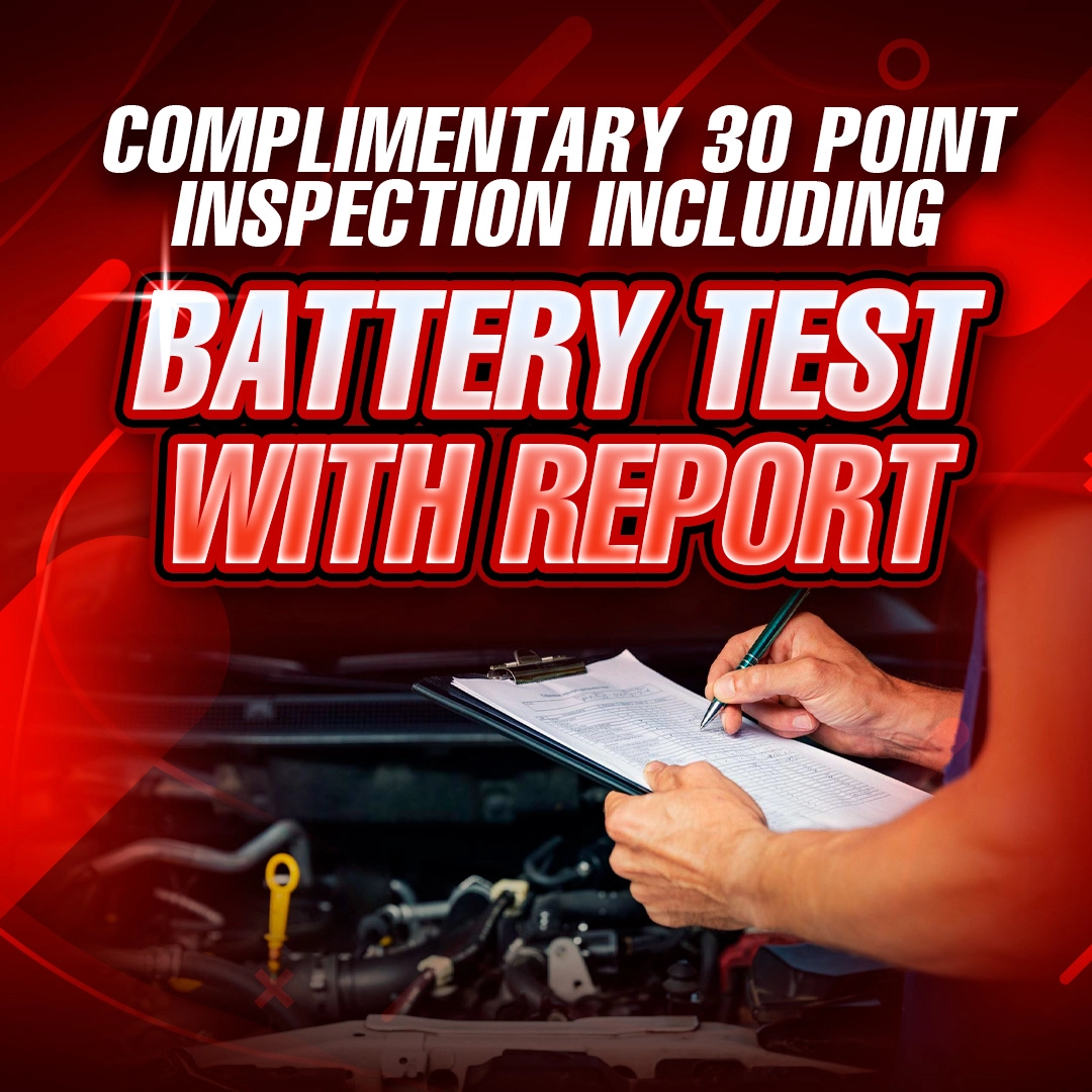 30-point inspection and battery test with report
