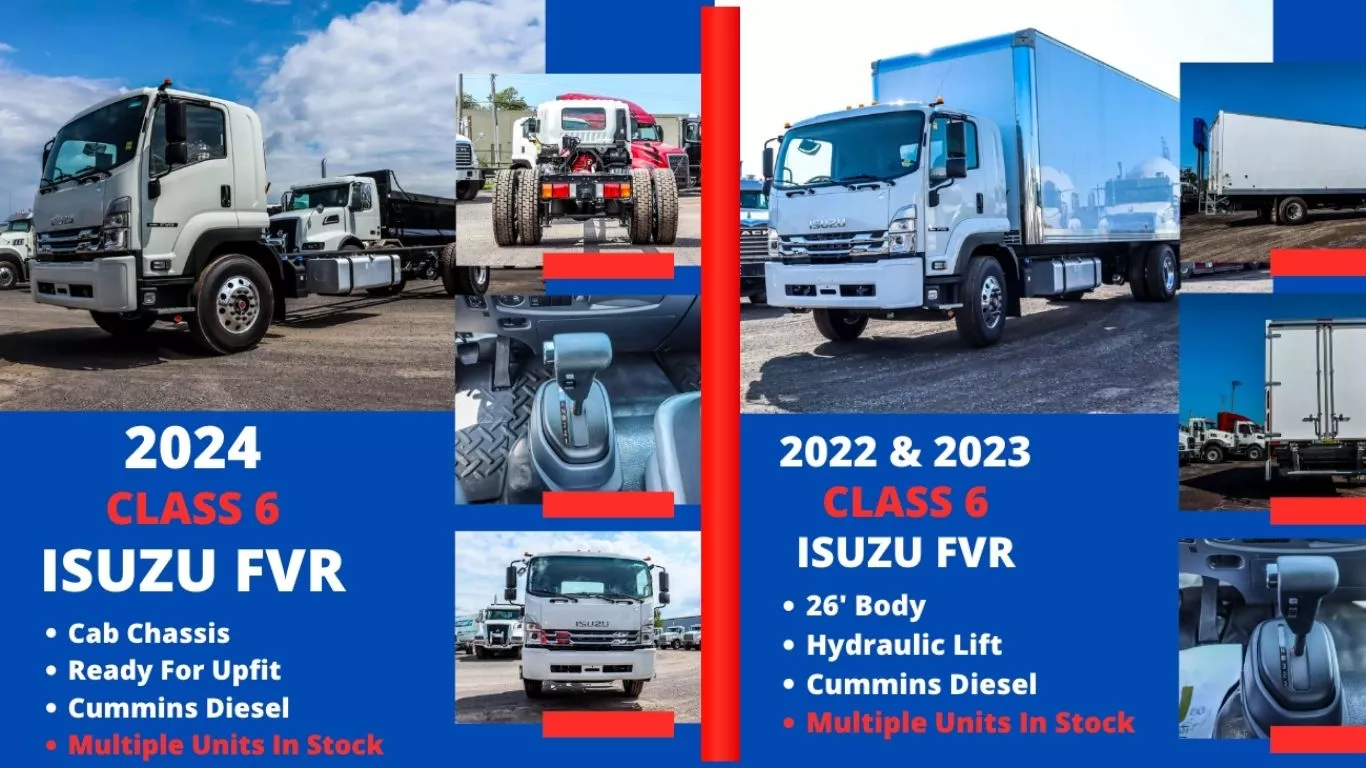 Unleash Power and Reliability with Isuzu FVR Class 6 Trucks - In-Stock Now